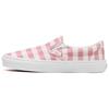 Slip-On Classic Fabric Casual Low-Top Skate Shoes Unisex Sneakers Pink Gray Checkered VN000XG8B06