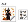 Indoor Horror Theme Party Supplies 2PCS Halloween Wall Stickers, Cartoon Ghost And Pumpkin Pattern Decals, Spooky Stickers Waterproof Self-Adhesive