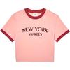 Новая женская розовая футболка MLB New York Yankees 3FTSV0844-50PKM