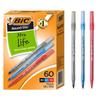 Ручка BIC Round Stic Xtra Life Ball со средним кончиком, синяя, 60 шт., (Черный и красный, счет)