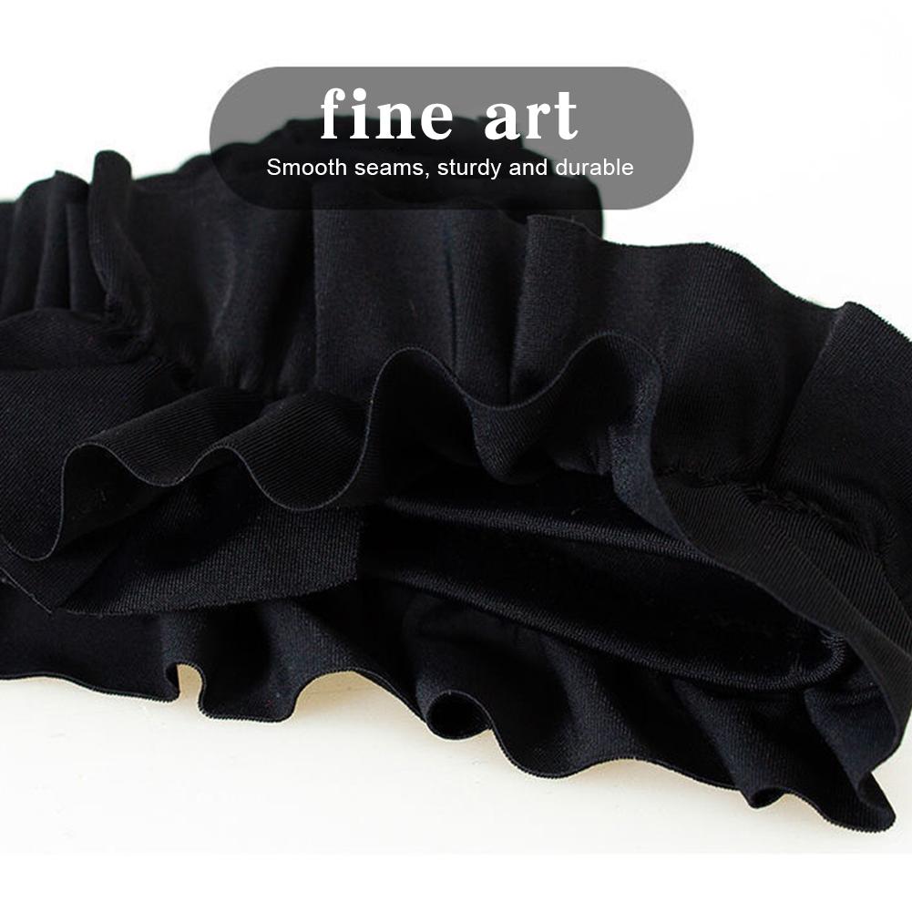 Женская плиссированная шапочка для плавания, эластичная купальная шапочка, переносная шапочка для бассейна для длинных коротких волос