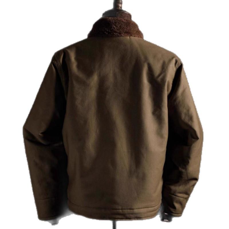 Mens Winter Warm Cotton Coat Casual Outdoor Thick Fleece Deck Jacket Youth