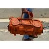 New Genuine Brown Leather 24" Sport Duffle Travel Gym Weekend Overnight Bag