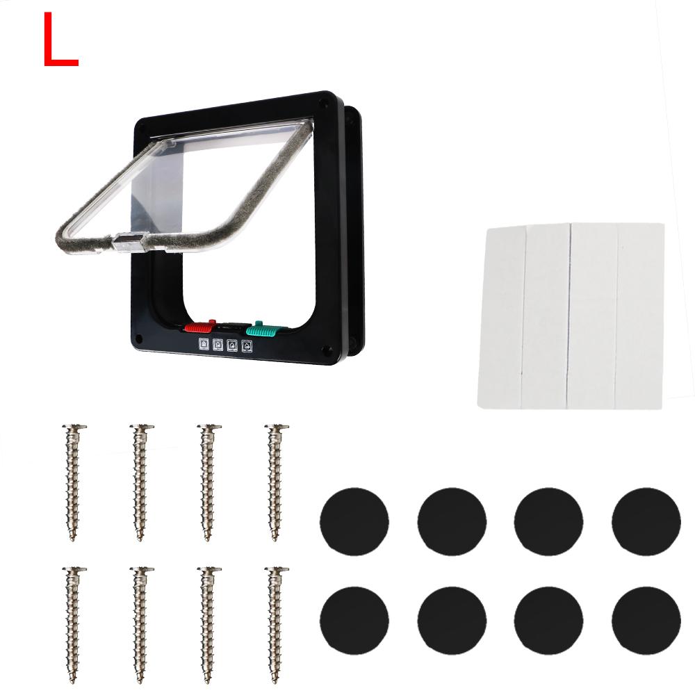 Откидная дверь для собак и кошек, АБС-пластик, защитные ворота для кошек и щенков с 4-сторонним замком, защитная откидная дверь, умная дверь для домашних животных для собак, кошек, котят