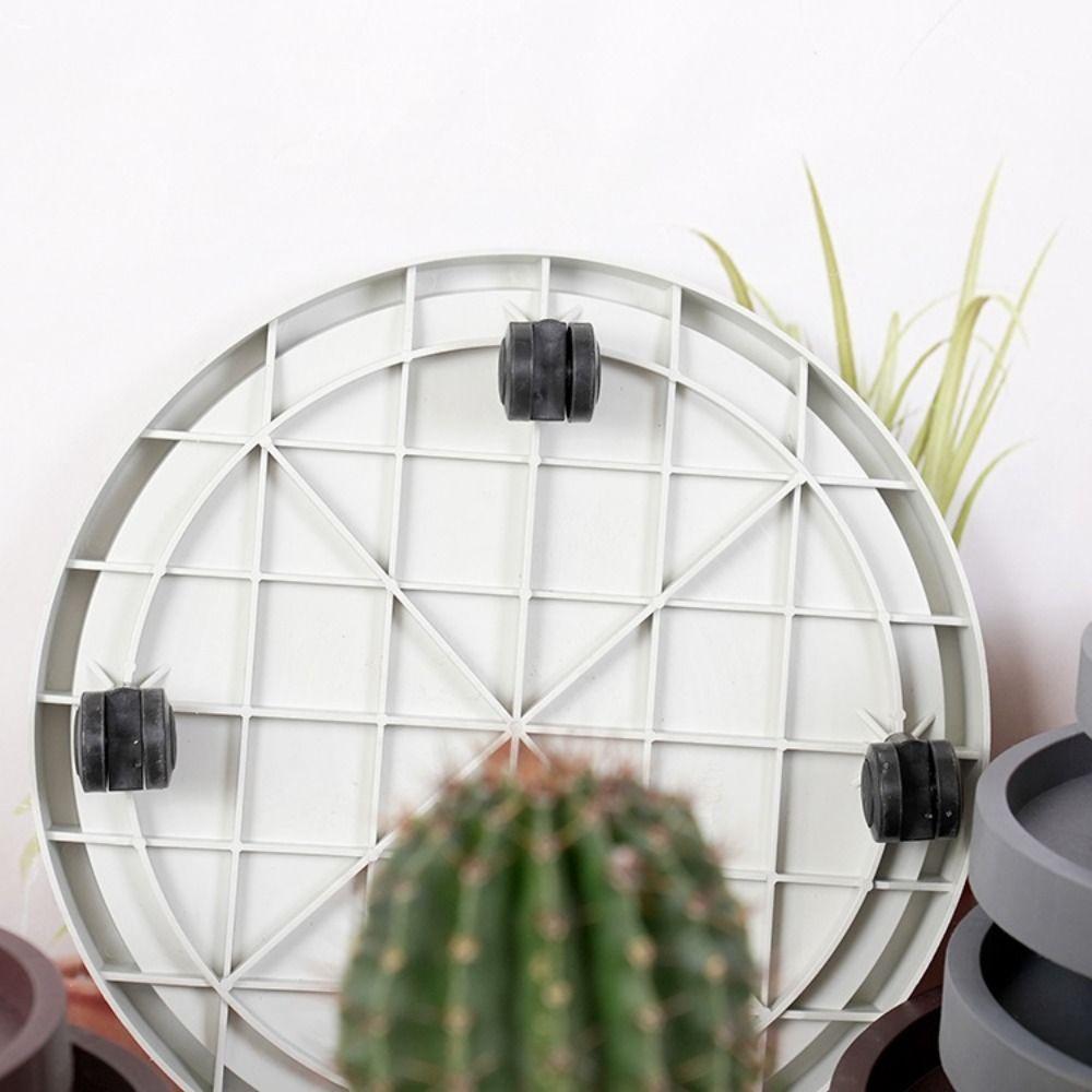 Whith 360-degree Rolling Flower Plant Pot Tray Movable Flower Planter Stand Gardening Supplies
