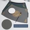 Nordic Style Fan-Shaped Leather Placemats - Waterproof and Insulated Table Mats for Dining.