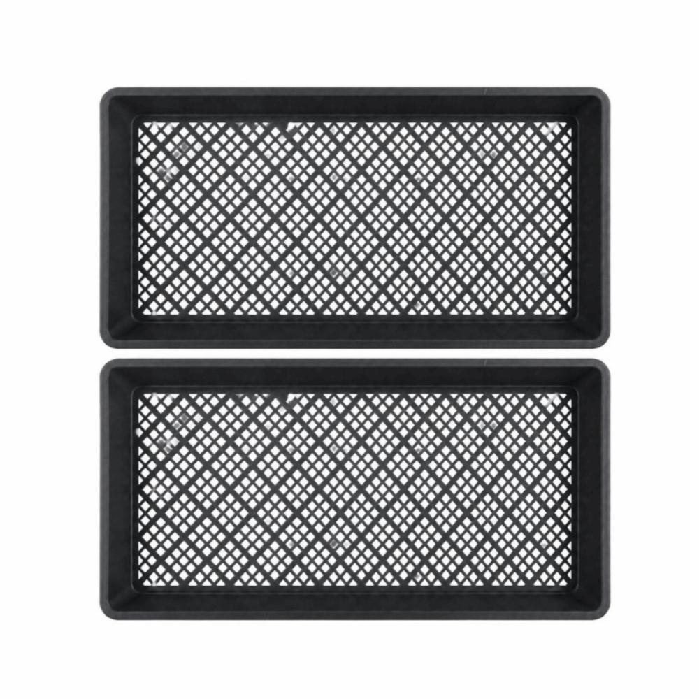 2pcs with Holes Plastic Nursery Trays 21x10in Hydroponic Growing Tray for Flower Sow