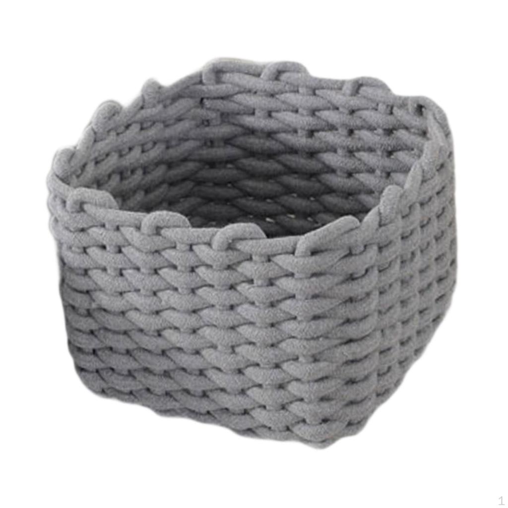 Macrame Woven Decorative Basket Minimalist Heavy Duty Storage for Nursery Closet Decor
