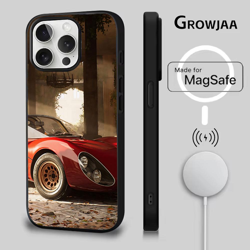 AlfaeS Cool R-RomeoS-S Car Phone Case For iPhone 16e,16,15,14,13,12,11,Plus,Pro,Max,Mini Magsafe Magnetic Wireless Charging