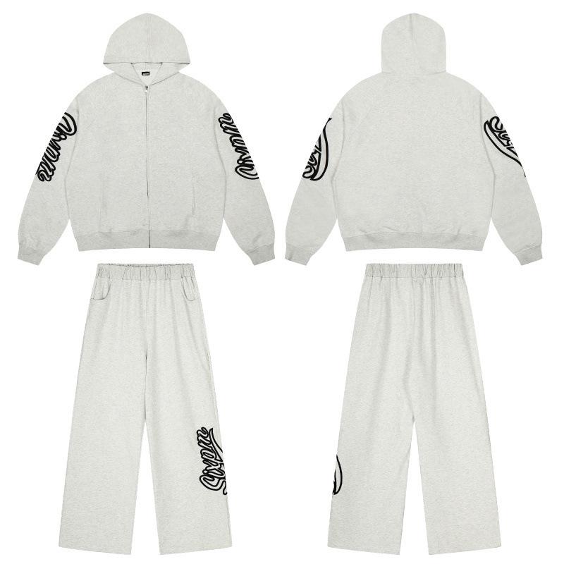 6PM Худи и спортивные штаны с вышитыми буквами в стиле хип-хоп Мужской спортивный костюм