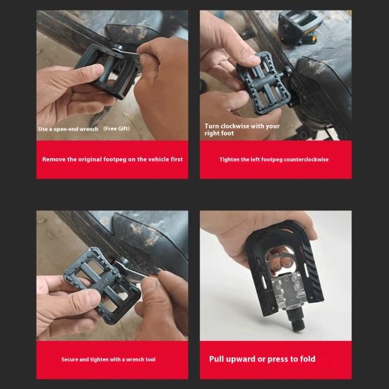 2Pcs Bike Pedal Universal Lightweight Left Right Mountain Road Folding Bicycle Flat Pedal Platform Bike Replacement Accessories