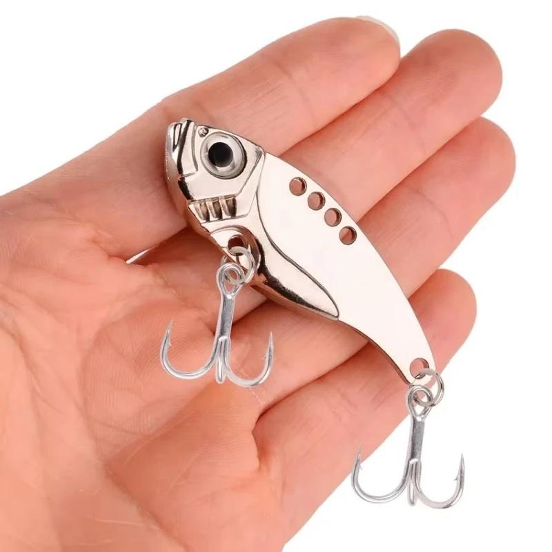 1/2/5PCS Metal VIB Fishing Lure 5g/10g Spinner Spoon Bait Silver/Gold Vivid Vibrations Bass Artificial Lures Tackle