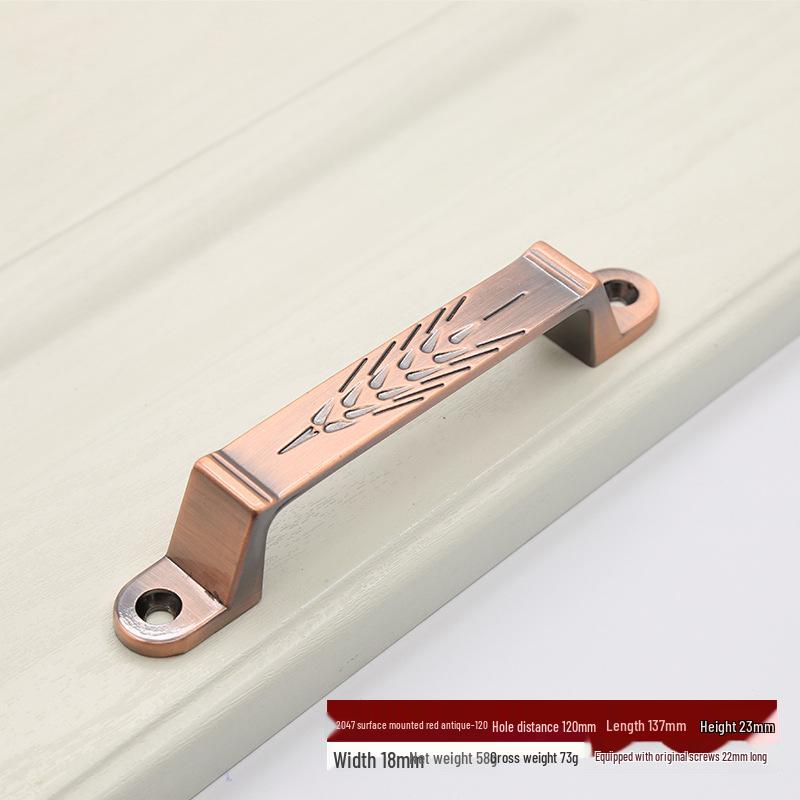 Евро Ретро Железная и Деревянная Ручка для Большой Двери - Антикварный Стиль Накладная для Раздвижной или Платяного Шкафа