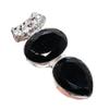 Black Spinel Gemstone Handmade 925 Sterling Silver Jewelry Pendant 2.17" AH-934