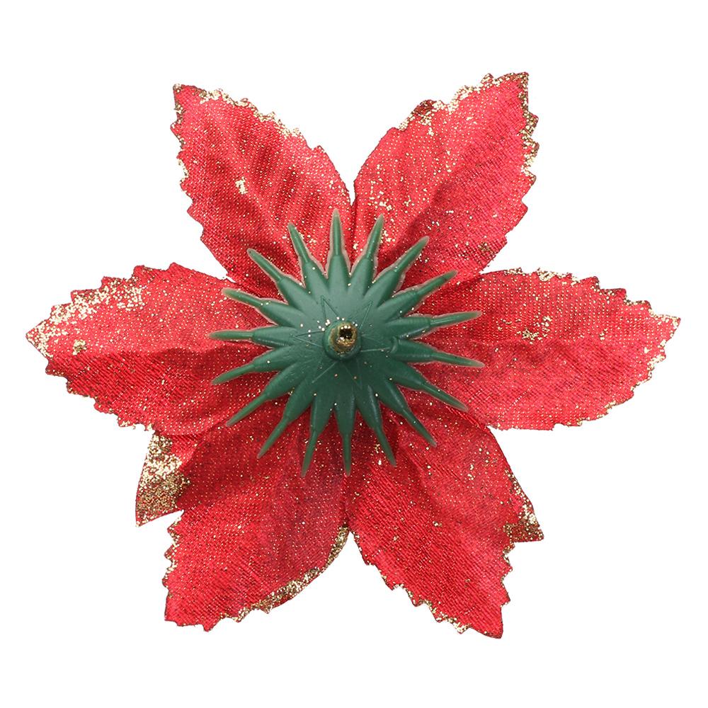 Gold Powder Glitter Home Xmas Ornaments Christmas Tree Decorations Christmas Flowers Fake Flowers