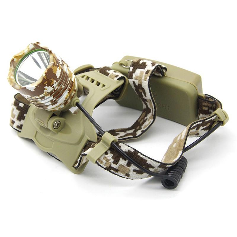 1200 люмен светодиодный налобный фонарь камуфляжный налобный фонарь для кемпинга налобный фонарь с зарядным устройством