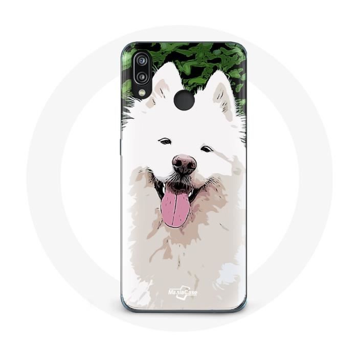 Coque pour Huawei P20 Lite - Samoyède - Blanc - Rigide - Protection - Mixte