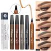Four Fork Eyebrow Pencil Waterproof Non-makeup Natural Three-dimensional Color Liquid Eyebrow Pencil Lasting Setting Women's Cosmetics Makeup