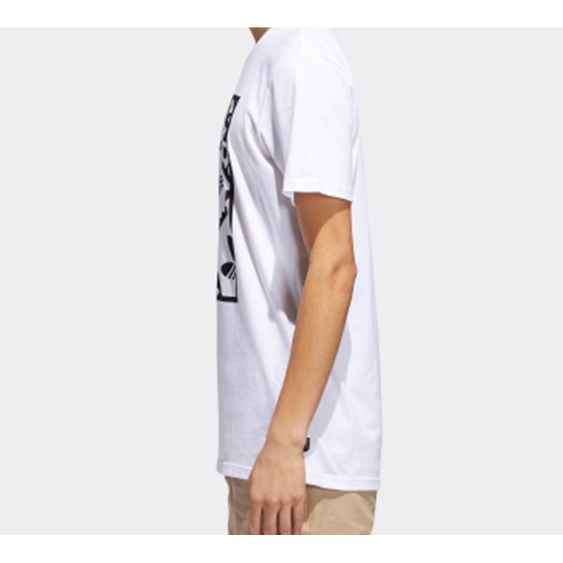 adidas originals StampTee Logo Printing Short Sleeve White Men's CW2360