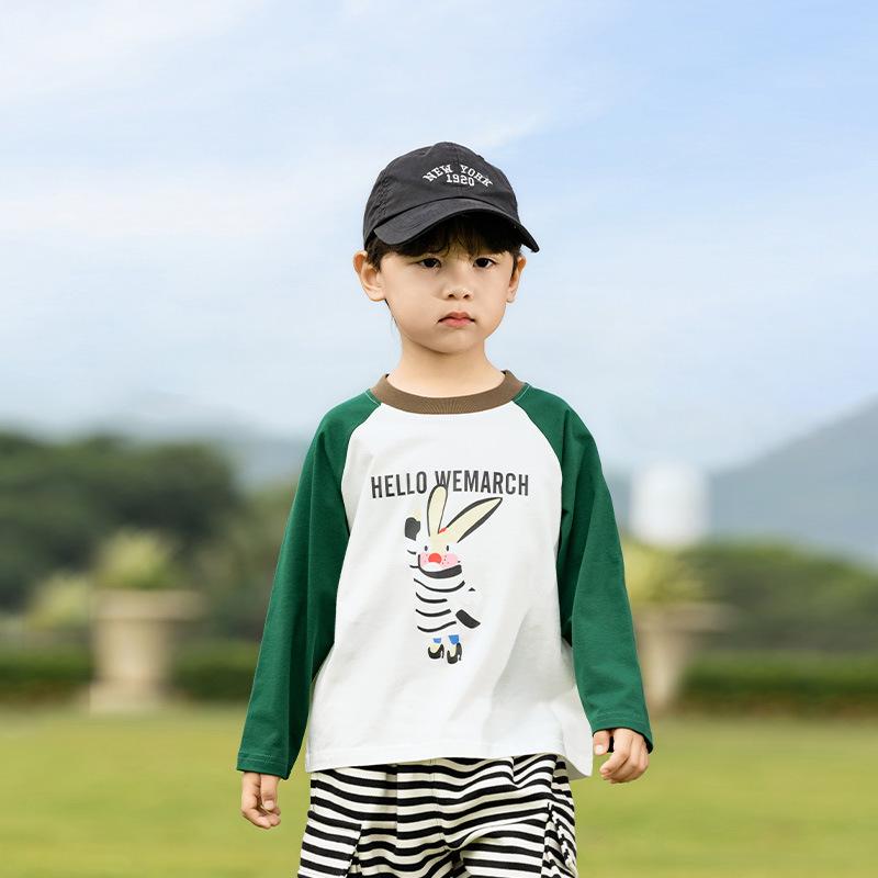 Детские футболки с мультяшным рисунком «Навсикая» весна 2025 — для мальчиков и девочек, контрастные цвета, универсальные, милый корейский стиль.