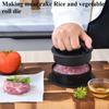 3 In 1 Round Shape Non-Stick Stuffed Hamburger Mold Beef Veggie Hamburger Meat Press Making Meat Presses Blotting Oil Paper