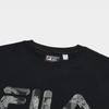 Fila Классическое наследие Удобная модная однотонная футболка с длинным рукавом Мужские топы F11M538201F-BK