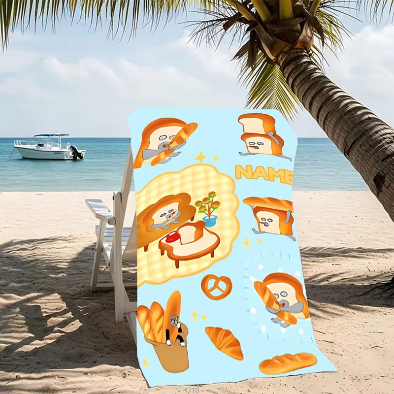 Customizable personalized beach towels Bread Thief themed designs.Suitable for the beach, yoga, sports;ideal as beach accessories