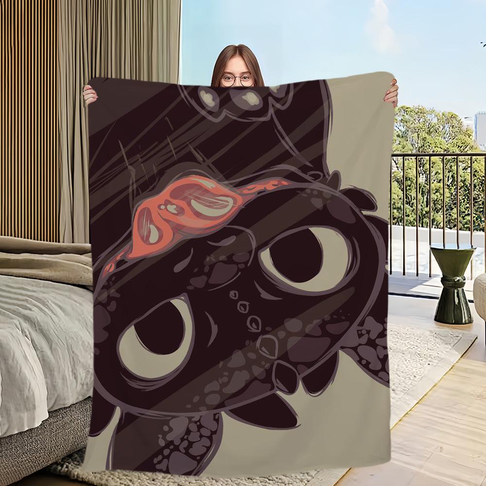 H-Как T-Тренировать Y-Вашего D-Дракона Skicomfort Теплое Мягкое Домашнее Детское Одеяло для Ланча Подходит для Гостиной Офиса Ежедневных Поездок Подарки