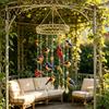 Artistic Porch Hanging Decorations Graceful Bird Wind Chime, Stained Outdoor Sun Catcher Windchime, Colorful Yard Spiritual Peace Meditation