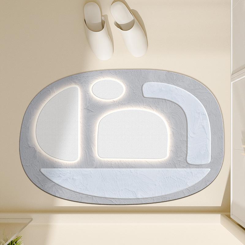 New Bathroom Absorbent Mat Light Luxury Advanced Sense Non-slip Mat Toilet Toilet Door Quick Drying Mat