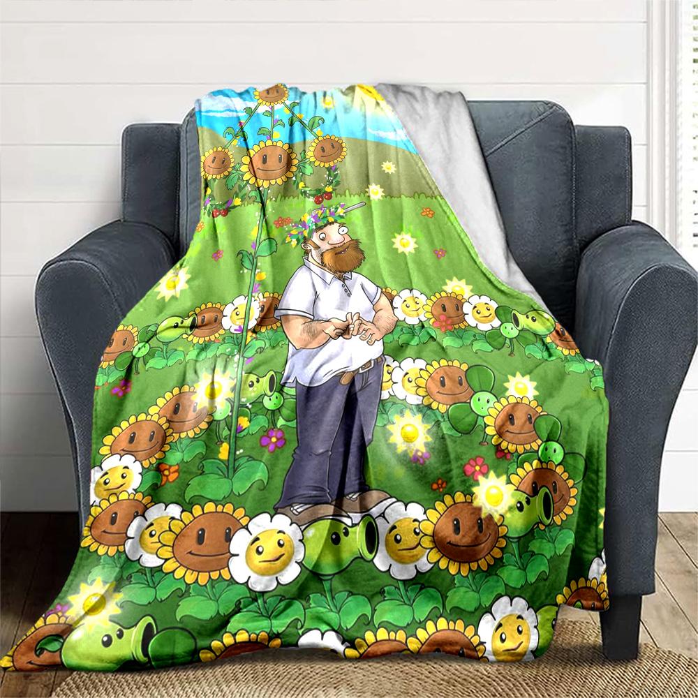Plants Vs. Zombies Blanket Warmthful Decor Great for Bed Chair Seaside All-Season Use Playful Design Best Holiday Gift for Friends Family