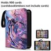 400pcs/900pcs Card Album Book Folder 4/9 Card Slots Collections Zipper Double Pocket Zipper Card Binder Holder