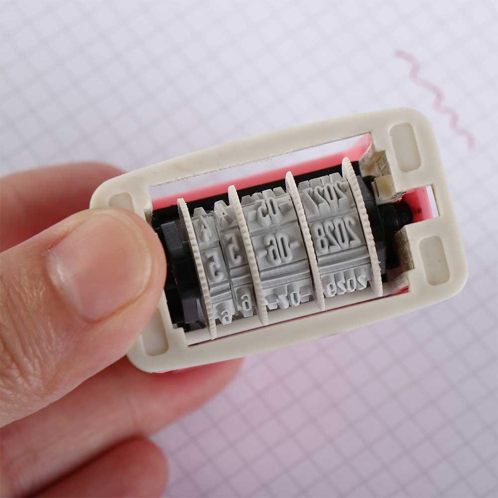 DIY Handle Account Date Stamps Stamping Automatic Ink Return Mini Self-Inking Stamps For Office Supplies Date Wheel Stamp