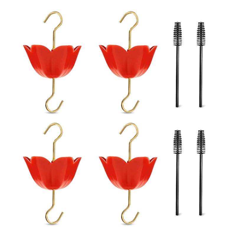 Ant Moat Hanging- Bird Feeder Accessories for Outdoors with 4 Clean Brushes Easy Use for Garden Yard Umbrella-shape