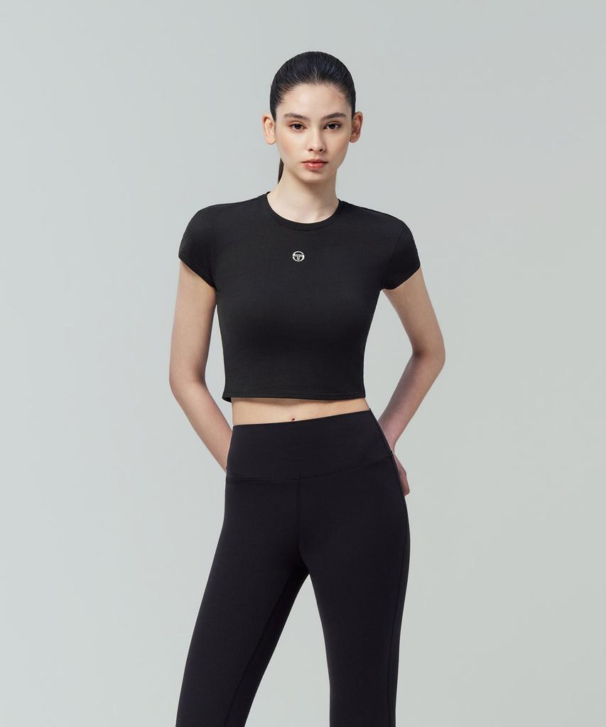 Женская укороченная мягкая облегающая футболка SERGIO TACCHINI W