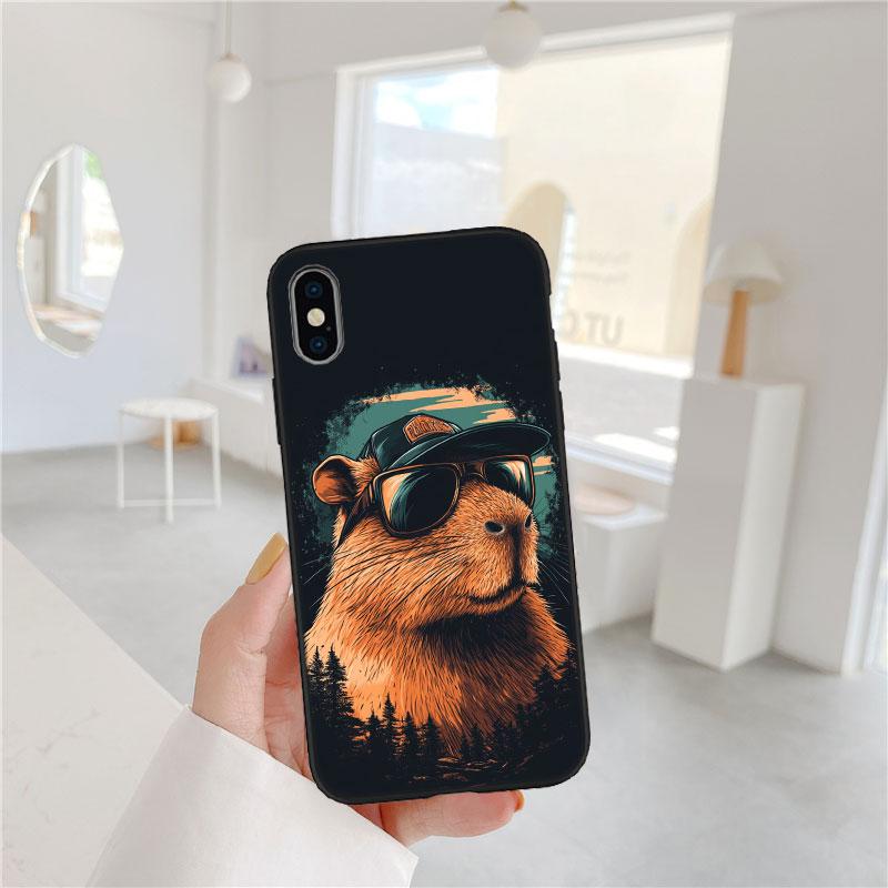 LO19 Cartoon Capybara Soft Shell Phone Case for OPPO A3 Pro A72 A74 A76 A77 A77S A78 A79 A94 A95 A18 A40M A58
