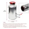 Car Fuel Cell Surge Tank Power Steering Oil Catch Can Tank Universal Racing Power Steering Fluid Reservior Tank High Quality