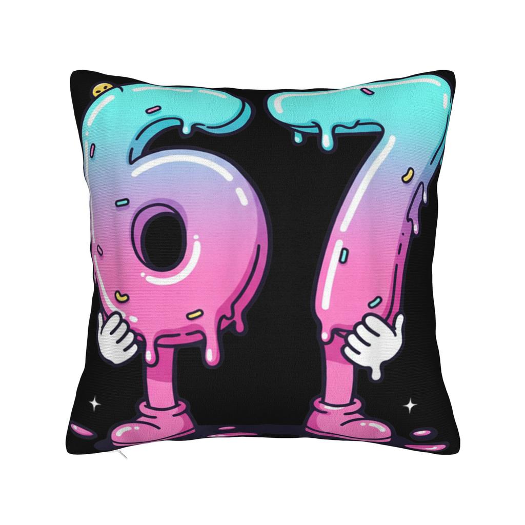 Pillow Case I was 6 Now Im 7 Six Seven 7 Years Old 67 Birthday Brainrot Pillow Cover For Chair Sofa Home Decor Cute Pillowcases
