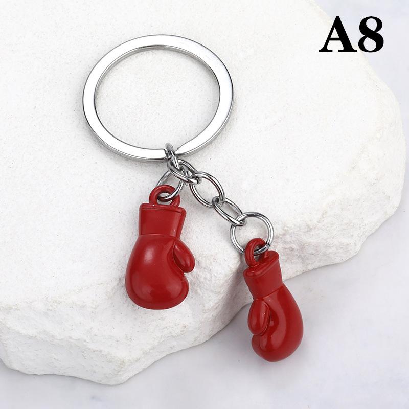 Уникальные боксерские перчатки брелок имитация фитнес-оборудования кулон персонализированный брелок для мужчин женщин пара автомобильные ключи кулон