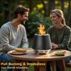 Portable Stainless Steel Fires Pit Smokeless Tabletop Camping Heater with Stand Long Burn Time Firepit for Outdoor Patio Backyard Camping