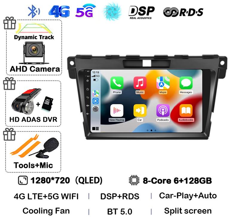 Android 14 Carplay для MAZDA CX-7 CX7 CX 7 2007 2008 2009 2010 2011 2012 2013 2014 Автомобильное радио GPS Мультимедиа Видеоплеер Стерео