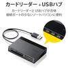ELECOM Memory with USB Hub Black Reader/Writer SD+MS+CF+XD MR-C24BK