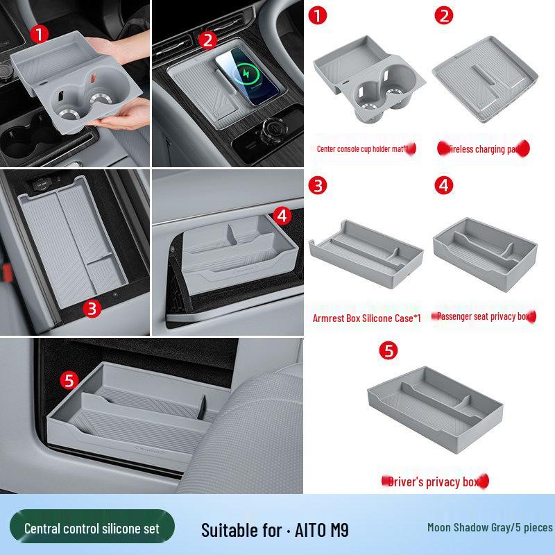 Essential Silicone Mat Set for AITO M7, M8, M9 Interior Decoration - Fits 26 Models