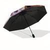 Elsa,Anna Automatic Opening and Closing Umbrella - 8-rib Folding Design, Lightweight and Portable, Suitable for Daily Business Use, Pocket-f