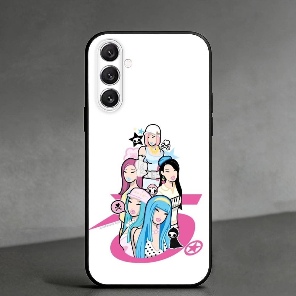 R-Ретро Милый Вайб T-Tokidoki Арт Чехол Для Телефона Для Samsung Galaxy A91,80,73,72 ,71,53,52,32 ,31,22,21s,20,Мягкий Черный Чехол