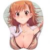 Oktong 3D Mouse Pad Boobs Chest Sexy Mouse Pad Misaka Mikoto Anime Cute Stylish Non-Slip (C)