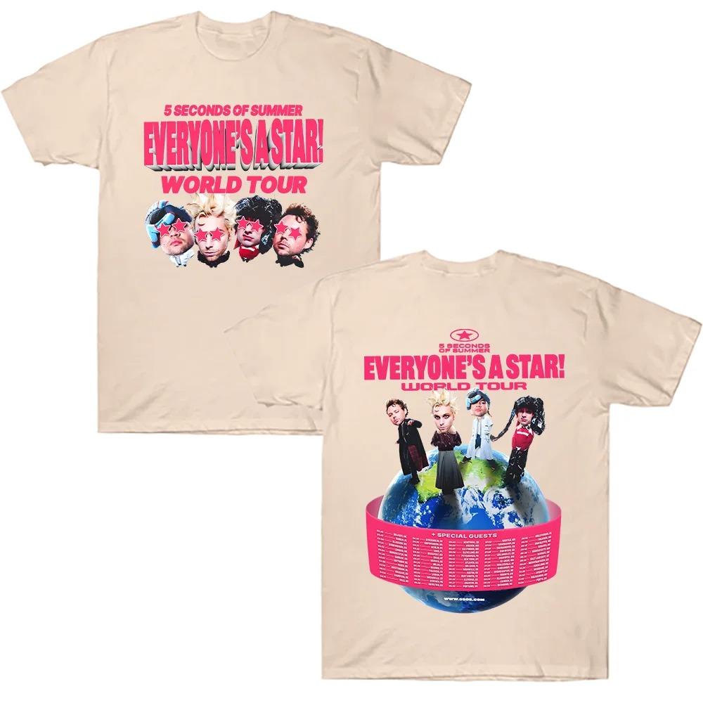 5 Seconds of Summer ВСЕ ЗВЕЗДЫ! Футболки 5SOS World Tour 2026 Футболки Летние Подарки для Фанатов Футболки Женская Мужская Модная Одежда