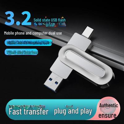 Высокоскоростной флэш-накопитель USB Type-C с двумя головками емкостью 512 ГБ для компьютеров и студентов (Доступно в 256 ГБ и 128 ГБ)