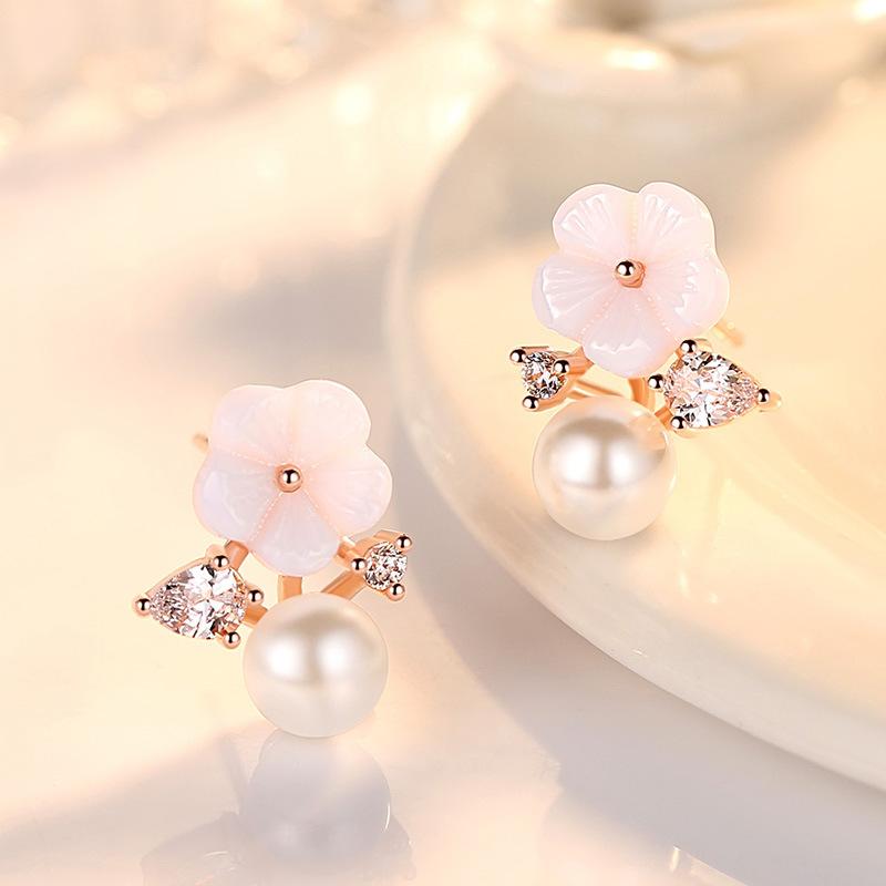 925 Silver Women Hoop Earrings Fashion Pendientes Gift for Female Girl Sparkling Pave CZ U Heart Shape Star Moon Earring E007