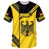Germany National Flag Printing Men's T Shirt Fashion Trend Harajuku Oversized T-shirt Leisure O-neck Short Sleeve Top Streetwear